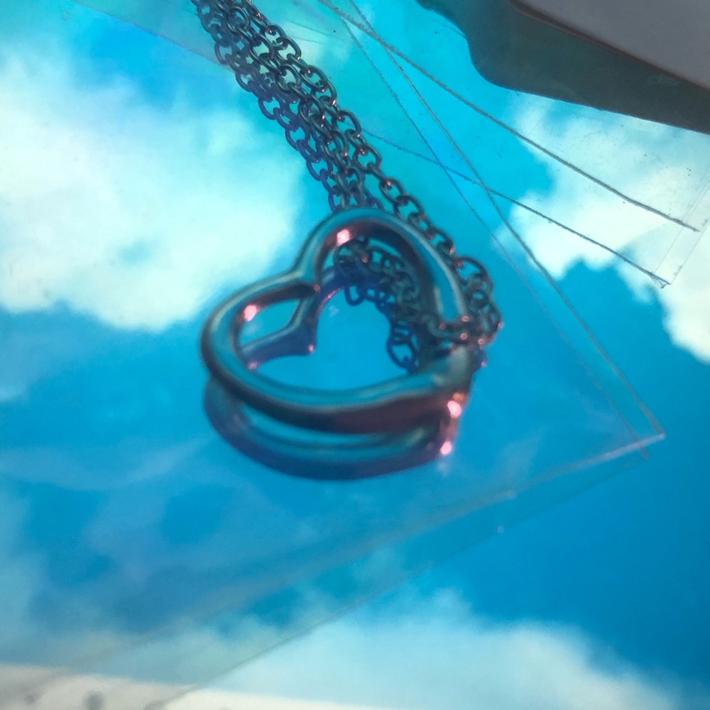 silver heart necklace